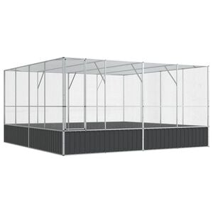 vidaXL Volj&auml;r silver 418x414x212 cm st&aring;l