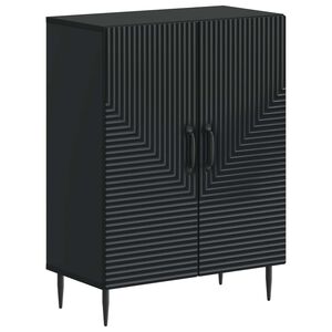 vidaXL Badrumsskrubb HAARLEM Svart 59,5 x 31 x 80 cm Konstruerat tr&auml;