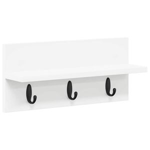 vidaXL V&auml;ggmonterad Kl&auml;dh&auml;ngare V&auml;ggmonterat Vit 40 x 10,5 x 18 cm