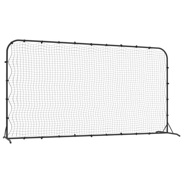 vidaXL Fotbollsnät med rebounder svart 366x90x183 cm HDPE