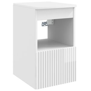 vidaXL Badrumssk&aring;p Vit h&ouml;gglans 30 x 35 x 50 cm Konstruerat tr&auml;