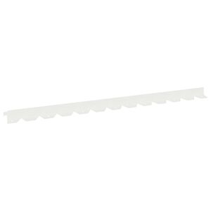 vidaXL Kant f&ouml;r gr&auml;smatta 10 st 102 x 4 x 4 cm St&aring;l Vit
