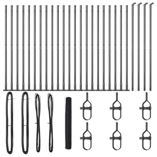 vidaXL St&auml;ngselstolpe Gr&aring; 50 x 1,2 m (50 mm n&auml;t) St&aring;l och PVC