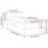 vidaXL F&ouml;rvaringss&auml;ng med madrass Taupe 90 x 190 cm Konstruerat tr&auml;