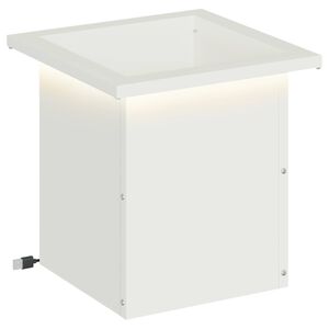 vidaXL Odlingsl&aring;da med LED Vit 30 x 30 x 30 cm St&aring;l