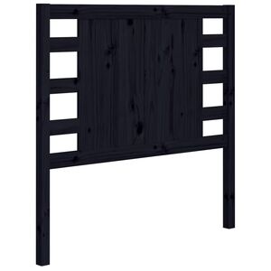 vidaXL S&auml;nggavel svart 81x4x100 cm massiv furu