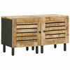 vidaXL S&auml;ngbord 2 st Naturlig 40 x 33 x 46 cm Massivt mangotr&auml;