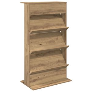 vidaXL Tidningshylla Artisan Ek 70 x 41 x 126 cm Konstruerat tr&auml;