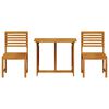 vidaXL Trädgårds Bistro Set 3 pcs Brun massivt akacia