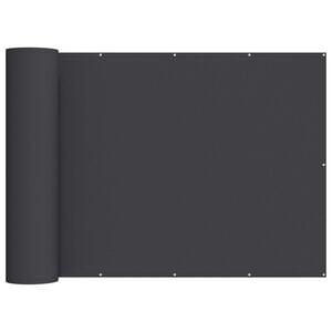 vidaXL Balkongsk&auml;rm 200 x 1000 cm Tyg med PU-bel&auml;ggning Svart