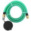vidaXL Sugslang med kopplingar m&auml;ssing gr&ouml;n 1,1" 15 m PVC