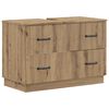 vidaXL Badrumssk&aring;p med handfat HOORN Artisan-ek 82 x 41 x 56 cm
