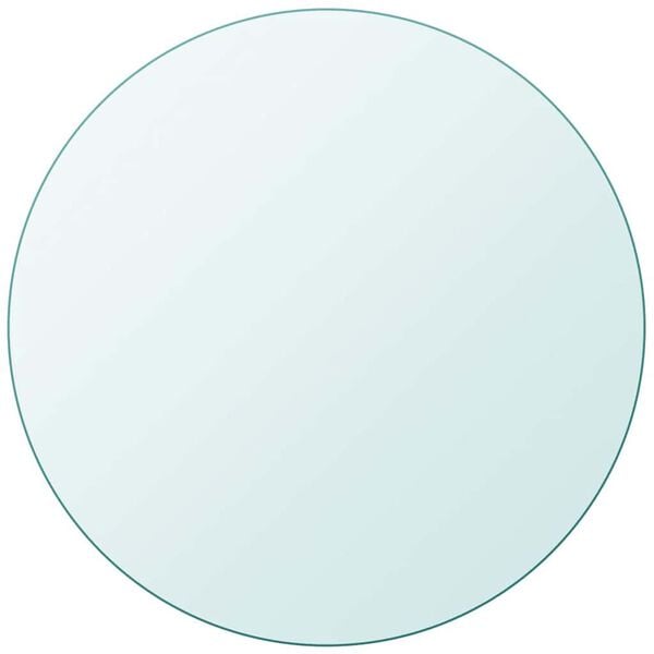 vidaXL Bordsskiva h&auml;rdat glas rund 500 mm