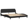 vidaXL Bed Frame "Dover" Black 180x200 cm Faux Leather
