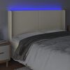 vidaXL S&auml;nggavel LED gr&auml;ddvit 203x16x118/128 cm konstl&auml;der