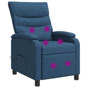 vidaXL Massagef&aring;t&ouml;lj Bl&aring; Tyg