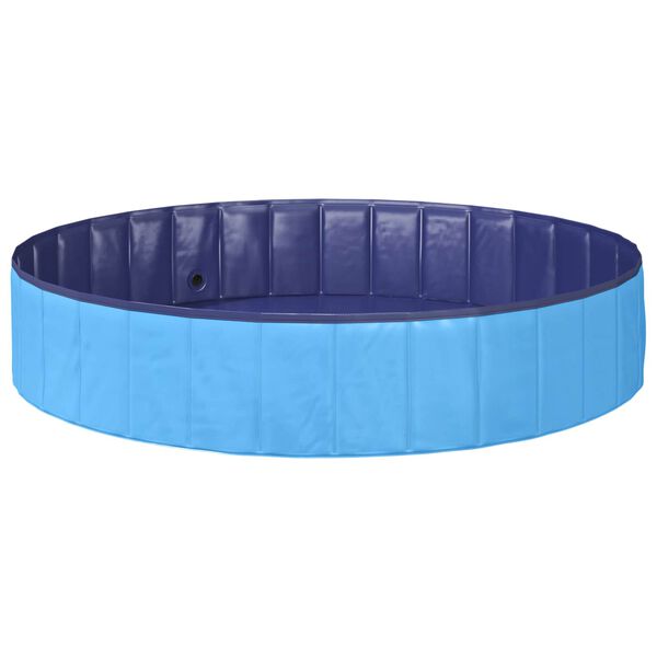 vidaXL Hopf&auml;llbar hundsimingspool Bl&aring; 160 x 160 x 30 cm PVC