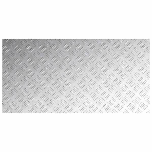 vidaXL Trappsteg Rektangul&auml;r 4 pcs Silver 100 x 50 cm Aluminium