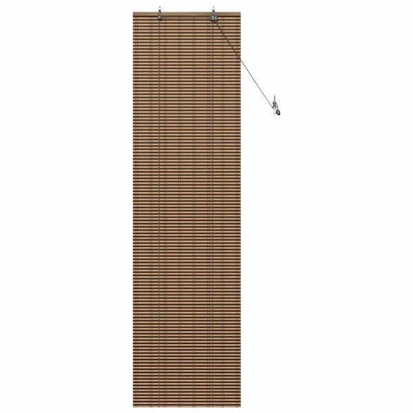 vidaXL Rullgardin med gardiner Brun 60 x 220 cm Bambu