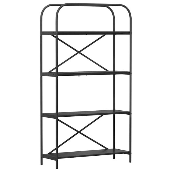 vidaXL Hyllsystem Svart Ek 80 x 30 x 146 cm Konstruerat tr&auml;