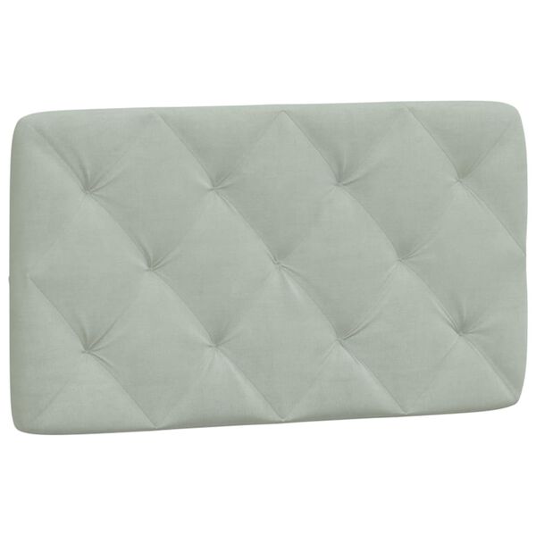 vidaXL Headboard Cushion Light Grey 80 cm Velvet