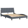 vidaXL Bed Frame without Mattress "Hanko" Dark Grey 140x190 cm Velvet