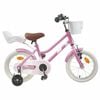 vidaXL Barncykel 14 Tum fr&aring;n 3-5 &aring;r gammal Ljusrosa
