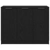 vidaXL Sideboard Svart Ek 90,5 x 30 x 70 cm Konstruerat trä