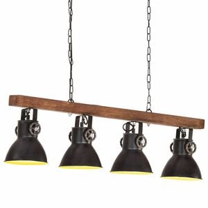 vidaXL Taklampa industriell svart E27 mangotr&auml;