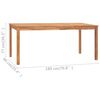 vidaXL 9-delad trädgårdsmatgrupp 180x90 cm massiv teak
