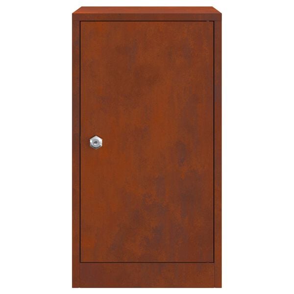 vidaXL brevl&aring;da med lagring Rostig 30 x 20 x 55 cm V&auml;derbest&auml;ndig st&aring;l