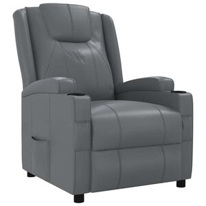 vidaXL Reclinerf&aring;t&ouml;lj gr&aring; konstl&auml;der