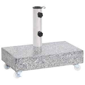 vidaXL Parasollfot ljusgr&aring; 45x25x8,3 cm granit