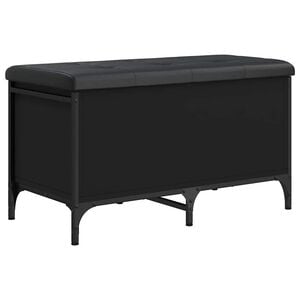 vidaXL F&ouml;rvaringsb&auml;nk svart 82x42x45 cm konstruerat tr&auml;