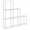 vidaXL Tubular Shelf med lagring Vit 129 x 27 x 132 cm Aluminium