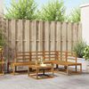 vidaXL Utomhussoffset 5 Stycke Naturf&auml;rg Massivt Akaciatr&auml;