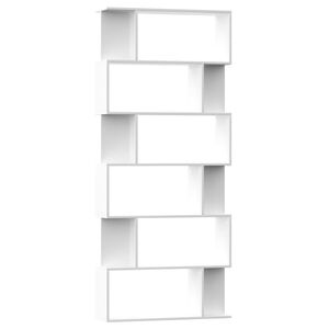 vidaXL Bokhylla/Rumsavdelare vit 80x24x192 cm konstruerat tr&auml;