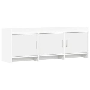 vidaXL TV-sk&aring;p 130 x 33 x 47 cm Vit Konstruerat tr&auml;