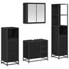 vidaXL Badrumsm&ouml;belset 4 st Svart Ek 65 x 33 x 60 cm Konstruerat tr&auml;
