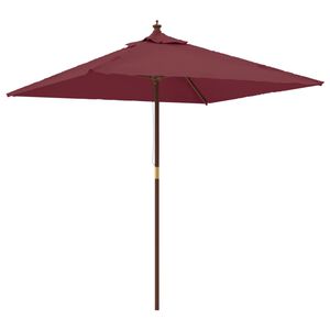 vidaXL Parasoll med tr&auml;st&aring;ng 198x198x231 cm vinr&ouml;d