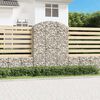 vidaXL Gabion b&aring;gformad 150x50x200/220 cm galvaniserat j&auml;rn