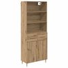 vidaXL Sk&aring;p Artisan Ek 69,5 x 34 x 180 cm Konstruerat tr&auml;