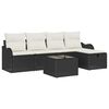 vidaXL Tr&auml;dg&aring;rdsoffset 6 st Poly rattan