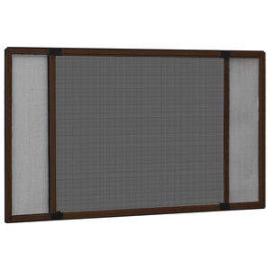 vidaXL Expanderbart insektsn&auml;t f&ouml;r f&ouml;nster brun (75-143)x50 cm