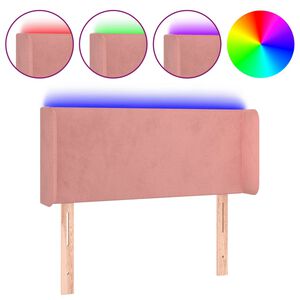 vidaXL S&auml;nggavel LED rosa 83x16x78/88 cm sammet