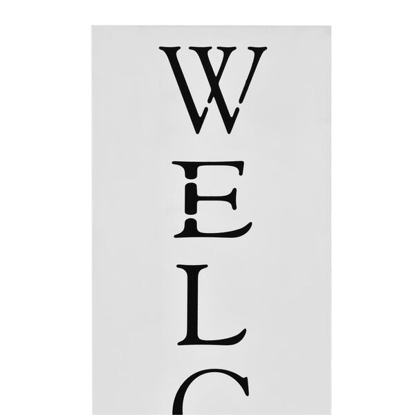 vidaXL Paraplyställ welcome stål vit