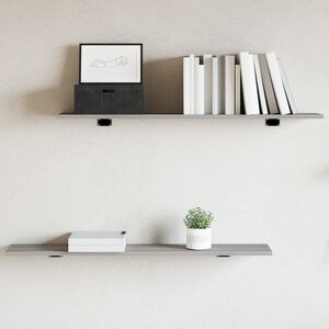 vidaXL V&auml;gghyllor 4 st gr&aring; sonoma 100x20x1,5 cm konstruerat tr&auml;