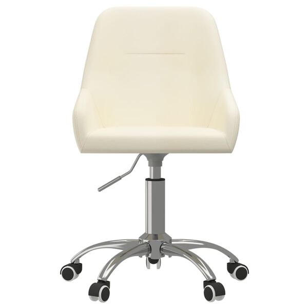 vidaXL Snurrbar kontorsstol gr&auml;ddvit tyg