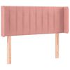 vidaXL S&auml;nggavel med kanter rosa 93x16x78/88 cm sammet