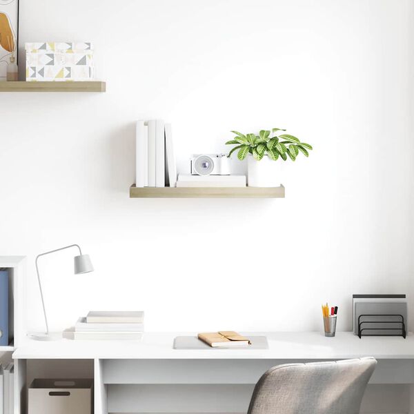 vidaXL Sv&auml;vande v&auml;gghylla ek 60x23,5x3,8 cm MDF